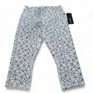 Karma Shattered Glass‎ White Kyla Crop Leggings - Size Large